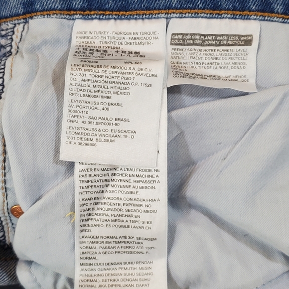 NWT Levi's Jeans Ribcage Straight Ankle Super High Rise Size 24W Boho Retro - Picture 12 of 14